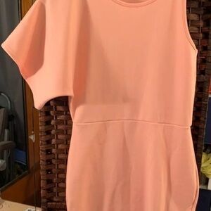 Peach/Pink Missguided One shoulder Dress
